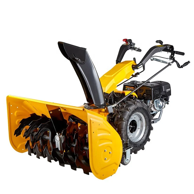 Novo design ferramenta de jardim 6,5hp/7,5hp/9hp pá de neve com rodas lançador de neve arado de neve