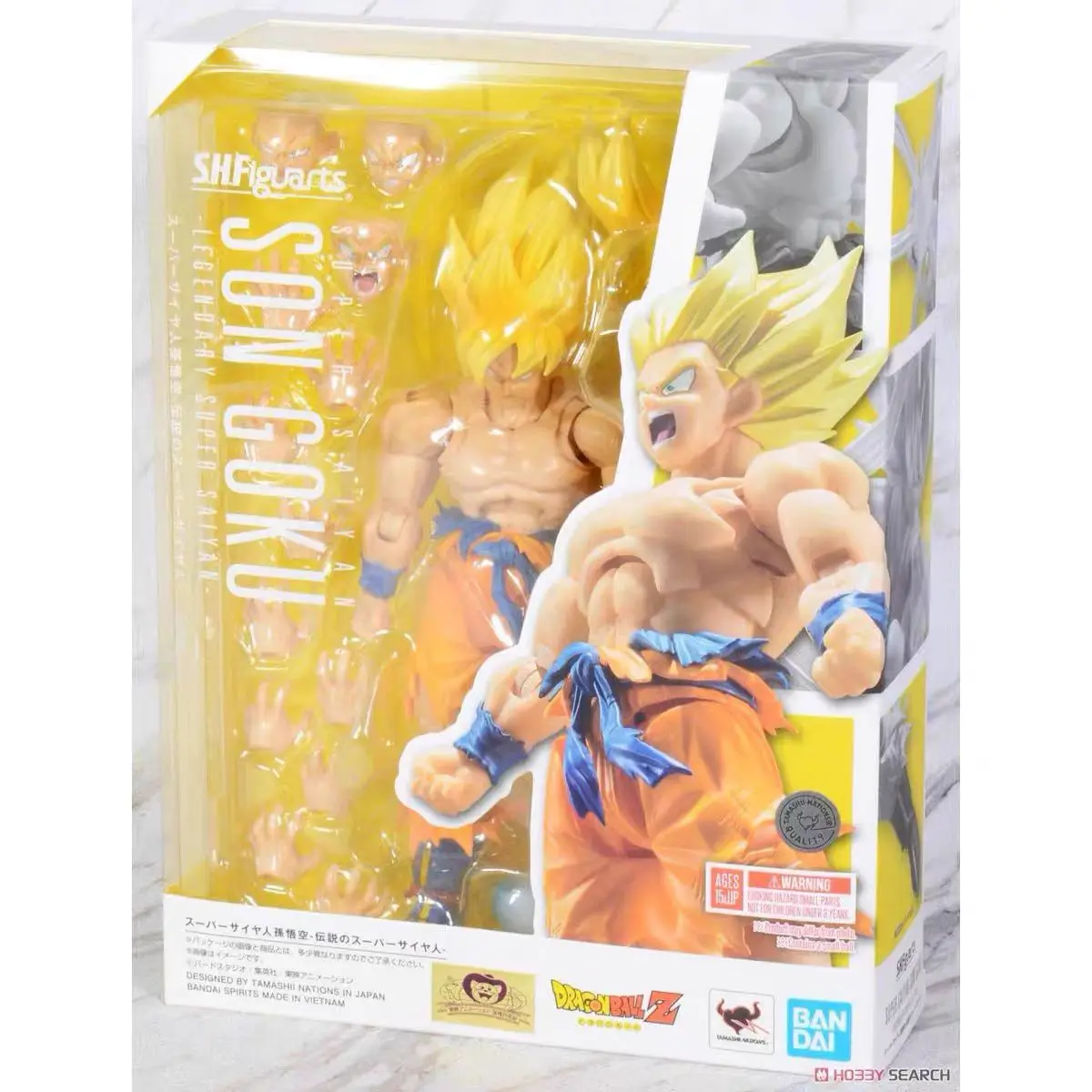 

Bandai Shf Dragon Ball The First Version of The Legendary Super Saiyan 3.0 of Sun Wukong Action Figure Toys Collectible Model