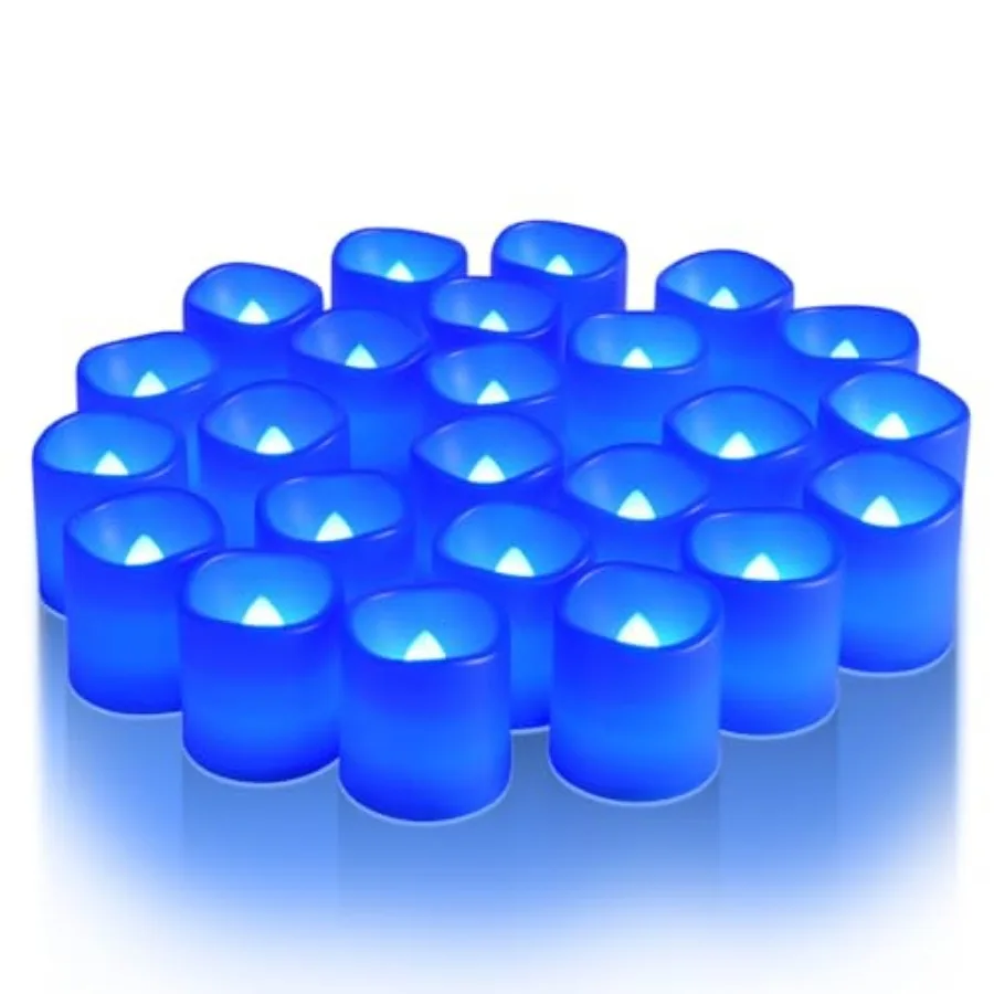 

Flickering Flameless Votive Candles, 200+Hour Electric Fake Candles, Battery Operated LED Tealight for Wedding, Outdoor, Table,