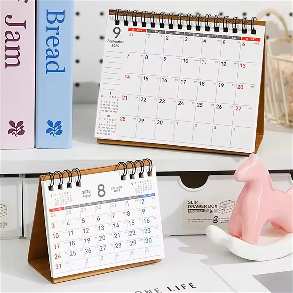 Simple Small Calendar Simple Ornament Calendar 2025 Desktop Calendar Metal For Office Desk Study Room Workplace