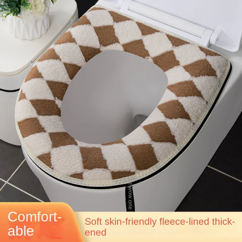 Hot Selling Plush Toilet Seat Cushion All Season Universal Waterproof Toilet Cover Thickened Toilet Cover