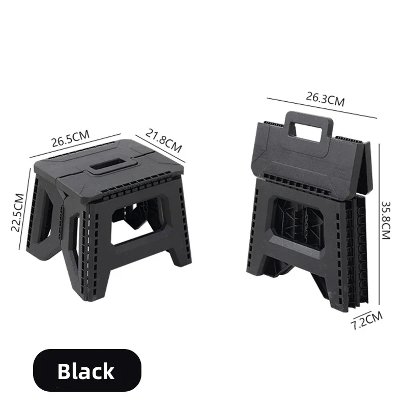 Strong Load-Bearing Folding Step Stool, Heavy-Duty Chair, Travel Use, Compact Collapsible Chair with Handle, Camping Supplies