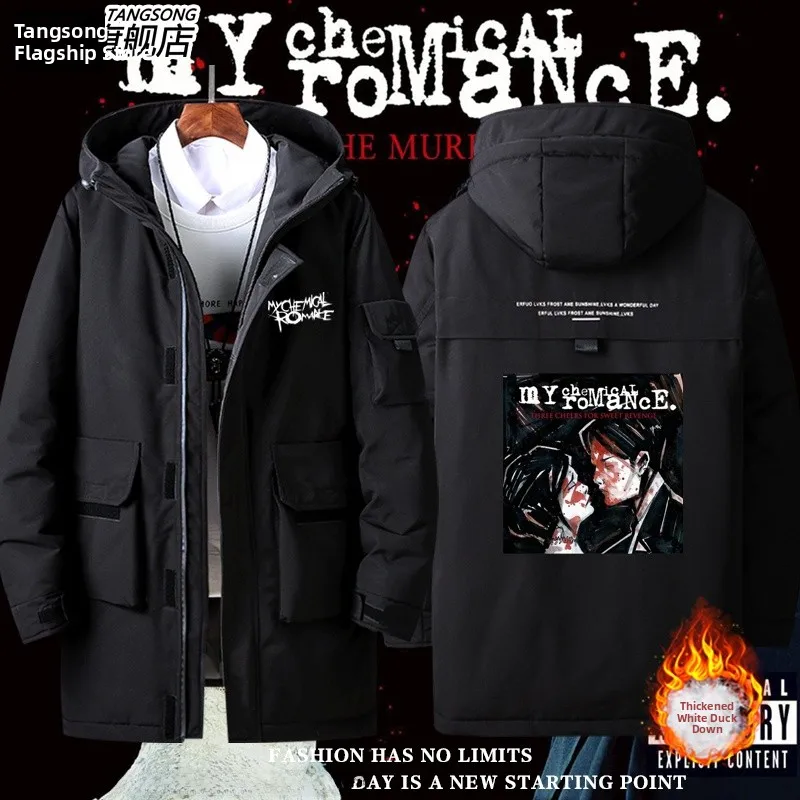 

Мужская куртка MY CHEMICAL ROMANCE Ro Band из полиэстера, не требующая глажки, теплая, утолщенная, с длинными рукавами и капюшоном