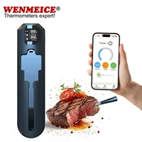 WEBNMEICE Meat Thermometer Wireless Probe Bluetooth Digital Food Thermometer with APP LCD Screen for Oven Smoker BBQ Grill