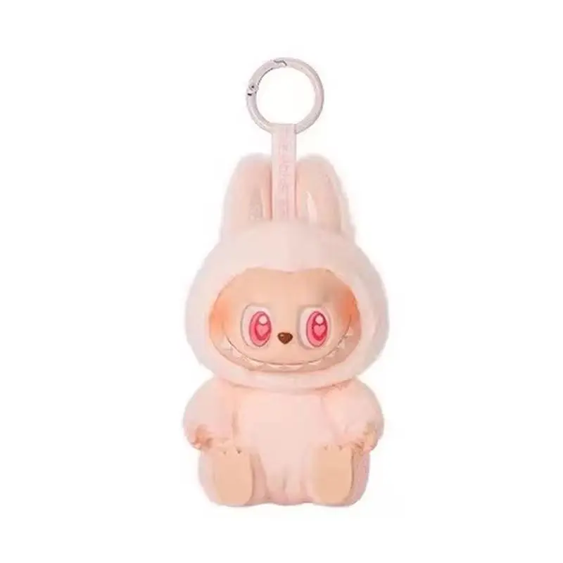 1:1 Replica Labubu 2nd  Generation Rubble Sitting Party Vinyl Plush Pendant Bag Keychain Doll Collection Decoration Collectible