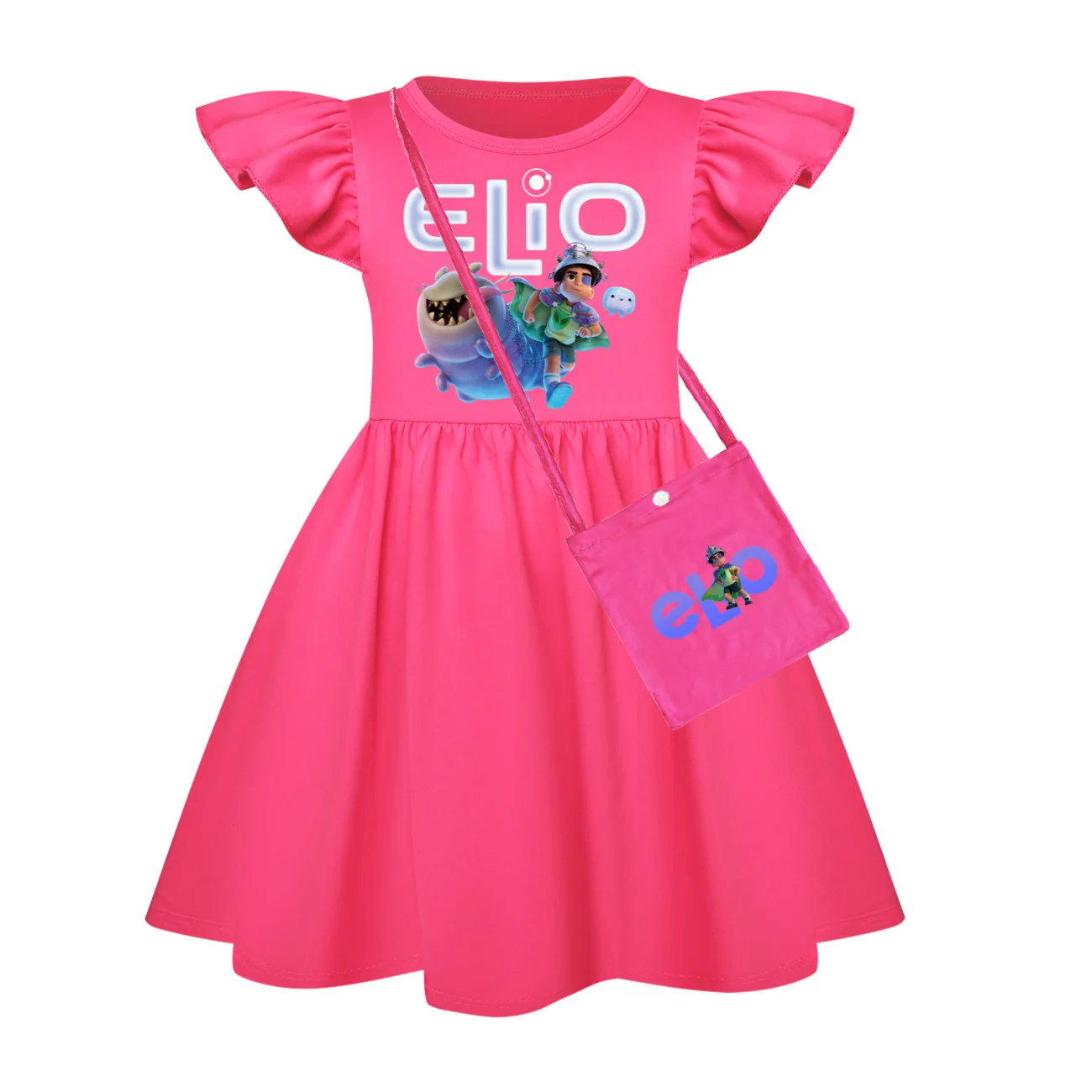 

Newest Movie Elio Clothes Kids 2025 Summer Flying Sleeve Casual Dresses Baby Girls Cartoon A-line Dress Children Party Vestidos