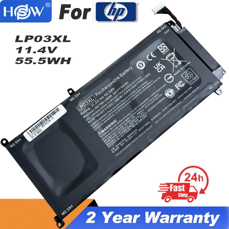 

New Genuine LP03XL 11.4V 55Wh Laptop Battery for HP Envy 14-J 15-AE 15-AH M6-P HSTNN-DB6X 804072-241