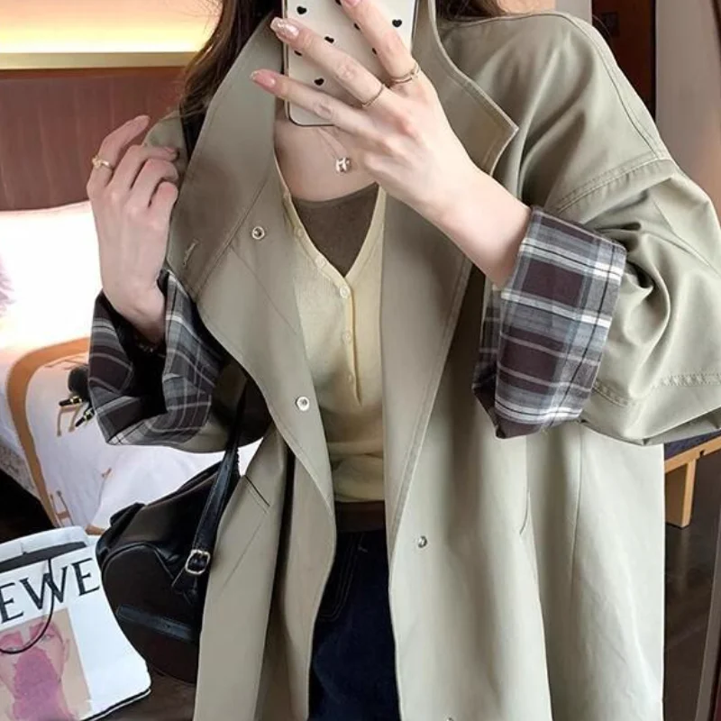 

Korean Style Fashion Autumn New Loose Short Coat Women Casual Outerwear Retro Simple Style Women's Fashion Outdoor Jackets Tops