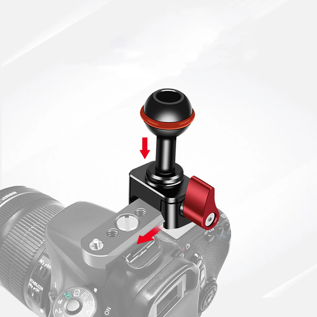 Minitor Magic Arm Dual Head 20 mm Kugelkopf NATO-Klemme Kaltschuhhalterung 1/4 Schraube für DSLR-Kamerakäfig Fülllicht LED-Mikrofonhalterung – Detail 19