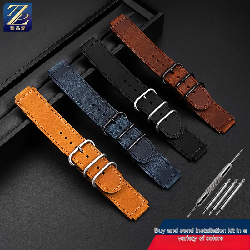 Men's watch strap suitable for Casio G-SHOCK series DW5600/GW-B5600/GW-M5610 modified leather watch strap 24-16mm