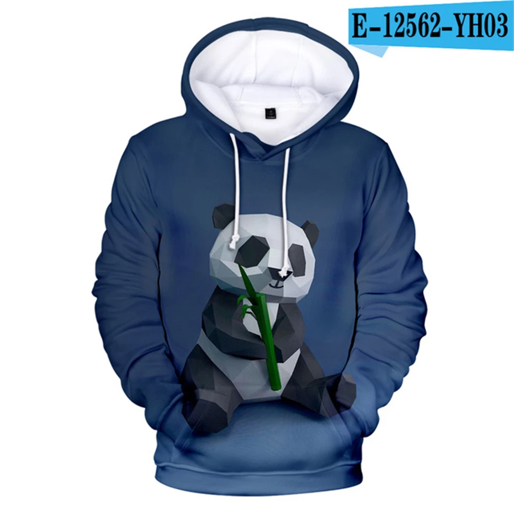 4 To 14 Years Kids Hoodies Cute Panda 3d Print Hooded Sweatshirt boys girls Harajuku Cartoon Hoodies Children Pullover Clothing