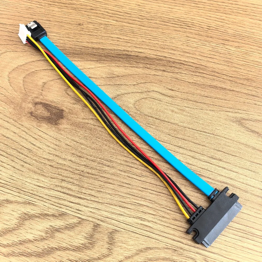 ITX Festplatten-Daten- und Stromversorgungskabel, integriertes Kabel, kleines FDD 4-Pin Buchse, SATA 3.0 22-Pin (7+15-Pin), 25cm HDD-Kabel – Detail 8