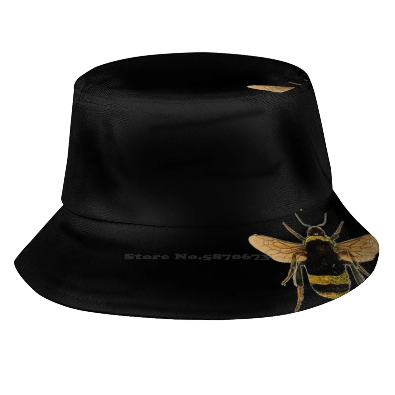 Bumble Bee Print Bucket Hats Sun Cap Bumble Bee Conservation Apoidea Hive Flowers Nature Floral Save The Bees Beekeeper Summer