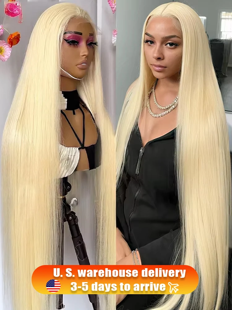 

30 38 40 Inch 13x6 Straight Blonde 613 Hd Lace Frontal Wig Brazilian Colored 13x4 Transparent Lace Front Wig Human Hair Wigs