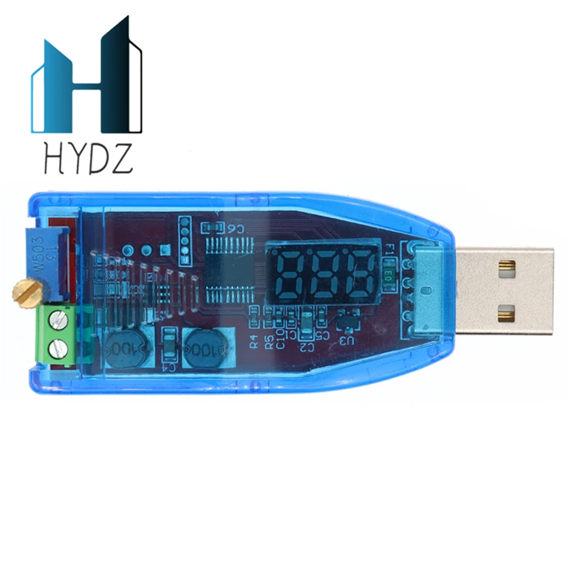 DC-DC LED โพเทนชิโอมิเตอร์ปรับได้5V ถึง DC 1-24V โมดูลปรับการกระตุ้นเพิ่ม/ลดแหล่งจ่ายไฟฟ้า