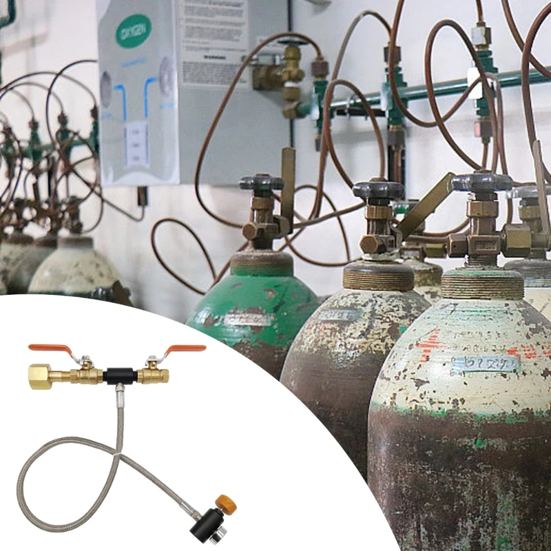 

A1W1 Upgrades CO2 Bottle Inflation Valves with Steel Hose CO2 Tanks Charging Valves