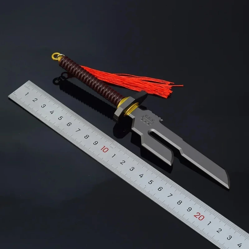 Couteau Katana périphérique Jujutsu, 21cm/8,26 pouces, modèle en métal, porte-clés, épée Anime, accessoires d'armes de Cosplay, artisanat, ornements, jouet pour garçon