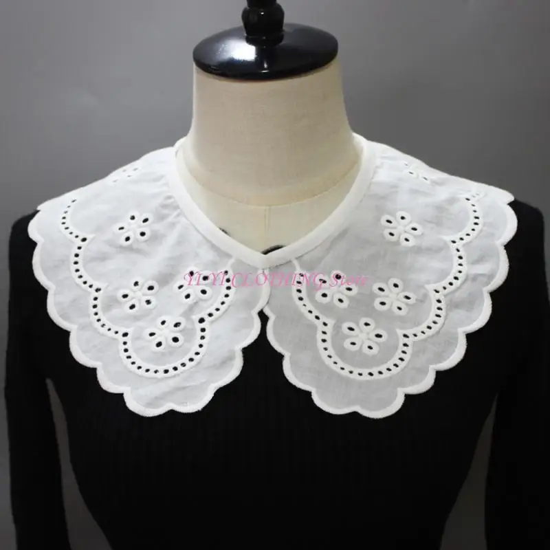 

N5KF цельный женский милый накладной воротник, полый съемный декоративный галстук, аксессуары для одежды для девочек и женщин