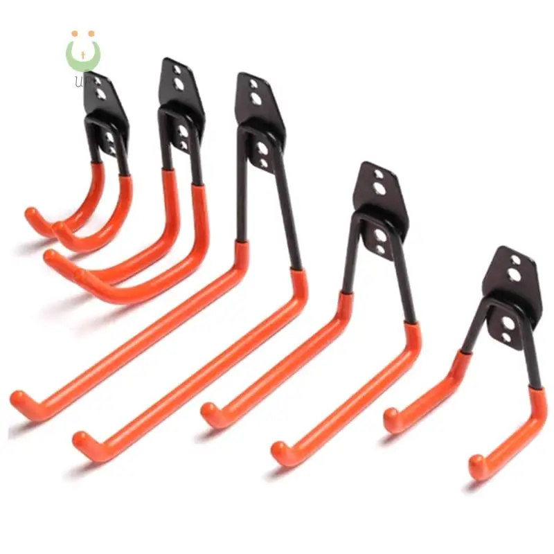 1pc Heavy Duty Metal Hook Garage Organizer Wall Mount Bicycle Hanger Hooks Wall Mount Anti-slip Storage Hook Garage Storage Tool