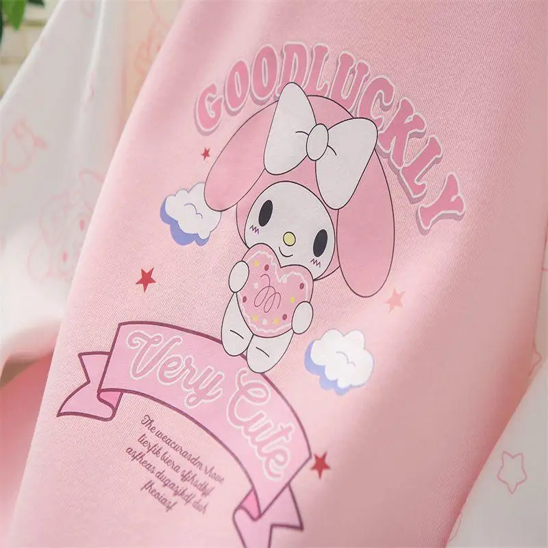 Kuromi-vestido de dibujos animados para niña, ropa Kawaii de My Melody, de manga larga, Preppy, para primavera y otoño