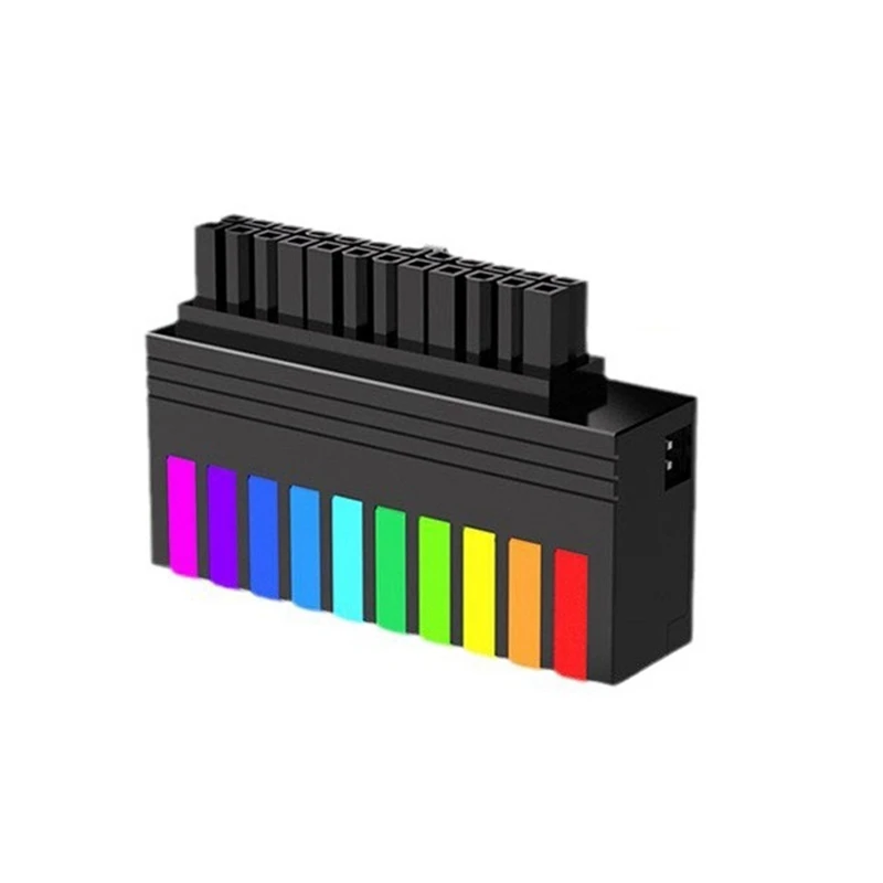 

Адаптер питания ATX 24 контакта 90 градусов 5 в 3 контакта ARGB ATX 24-контактный разъем питания Aura Sync для настольного ПК блок питания простой в использовании