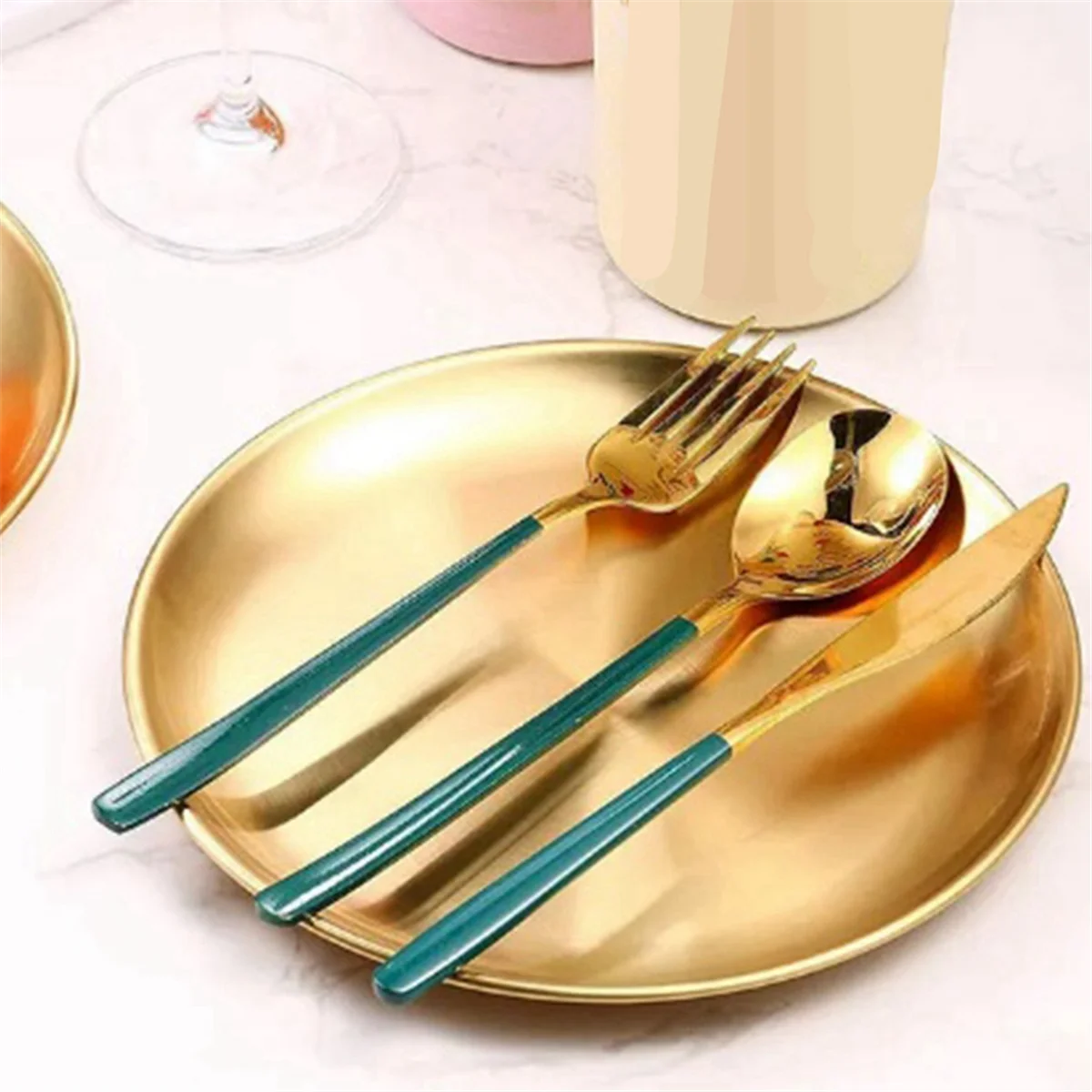 Assiette ronde empilable en acier inoxydable, plats de camping, assiette de service alimentaire, antirouille, 14cm