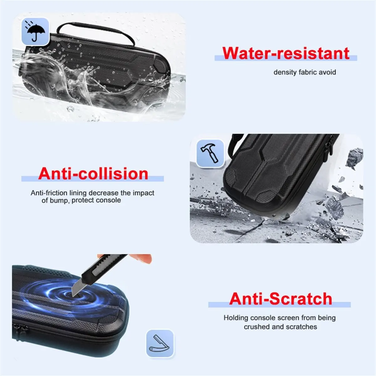 N86R Shockproof Carrying Case for Portal Portable Protective Storage Bag with Accessory Compartments