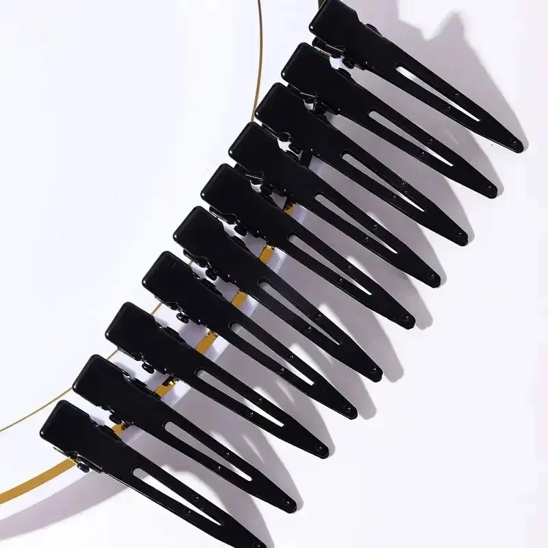 10PCS Black Duckbill Hair Clips Nonslip Alligator Hair Clips Barber Salon Styling Dying Hair Accessories