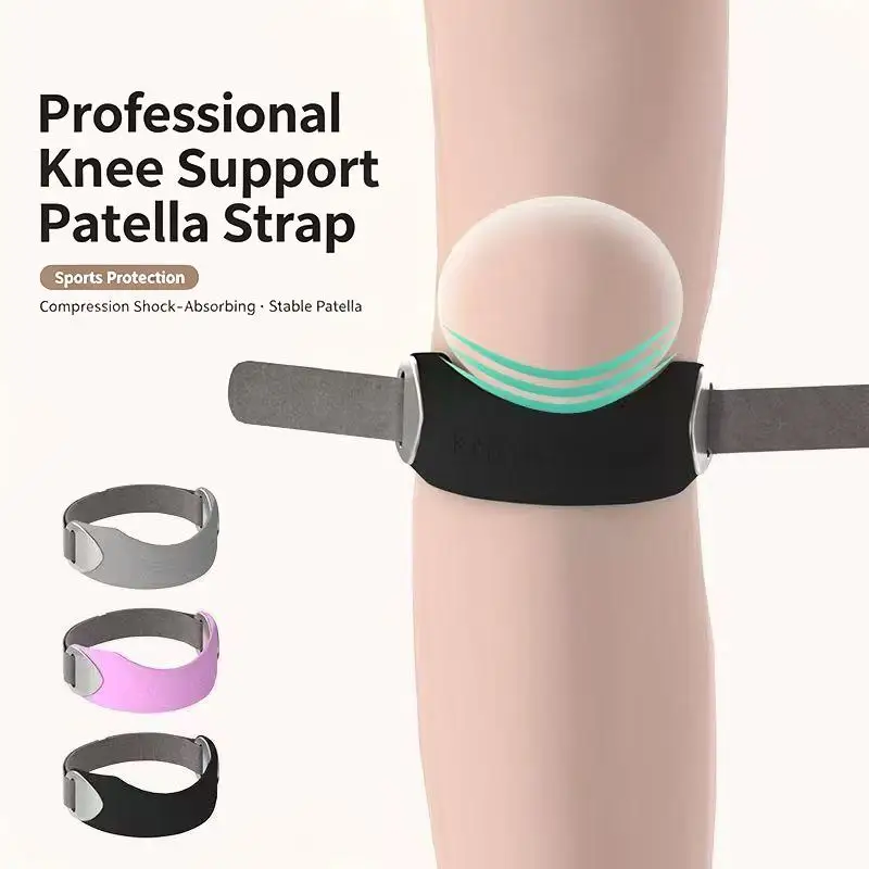 Thickened Protective Patella Knee Strap 1Pcs Elastic Non-Slip Knee Support Band for Mountaineering Soccer Fitness Sports