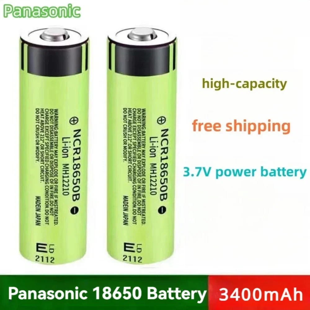 

Panasonic NCR18650B 3.7v 3400mAh 18650 lithium-ion rechargeable with pointed battery flashlight microphone toy shaver battery