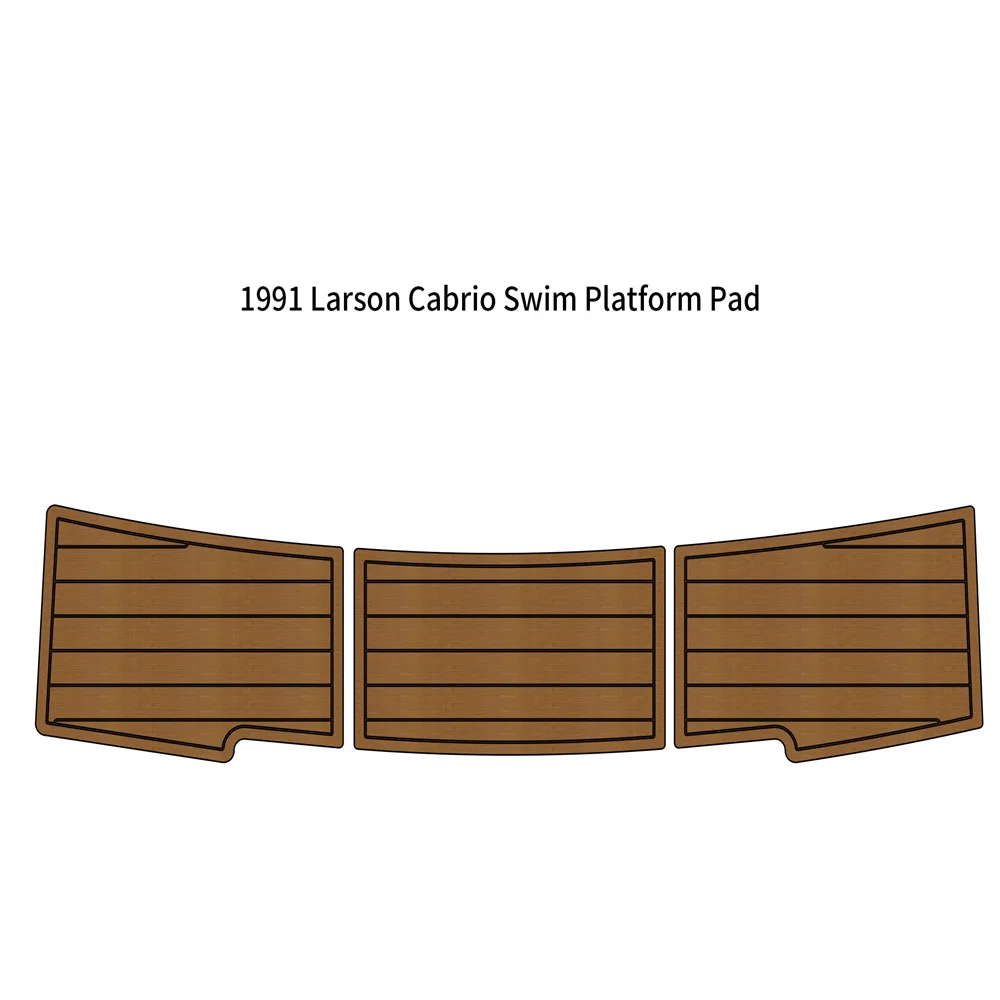 1991 Larson Cabrio Swim Platform Step Mat Boat EVA Foam Faux Teak Deck Floor Pad