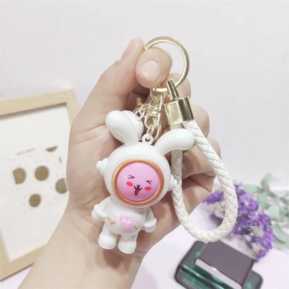 Fashion Funny Finger-guessing Game Keychain Heart Creative Face-changing Keyring Button Keyring Rabbit Pendant Earphone Case