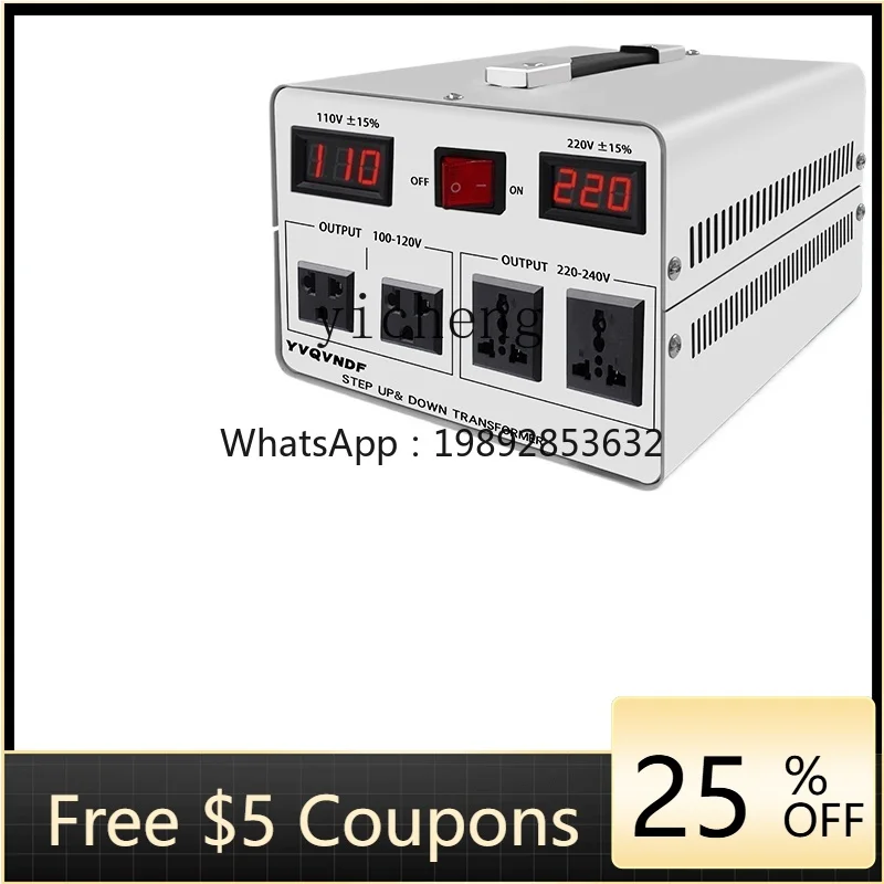 Transformador bidireccional de cobre puro 100V110V a 220V EE. UU. Taiwán Japón convertidor de voltaje 220V a 110V