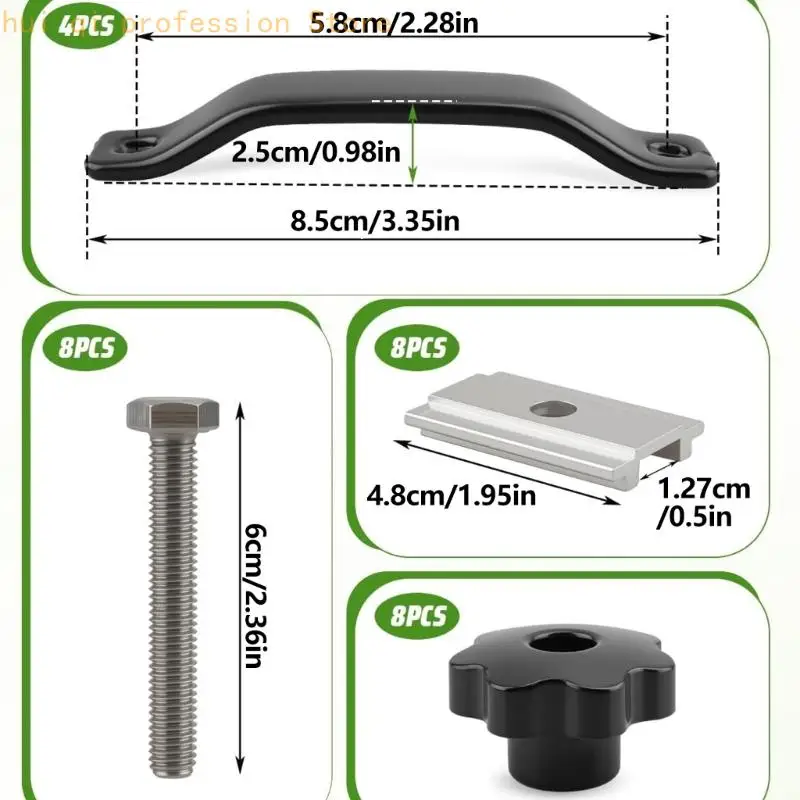 Metall-Dachzelt-Montageset mit handdrehbarem Sternknopf-Design H8WE – Detail 6