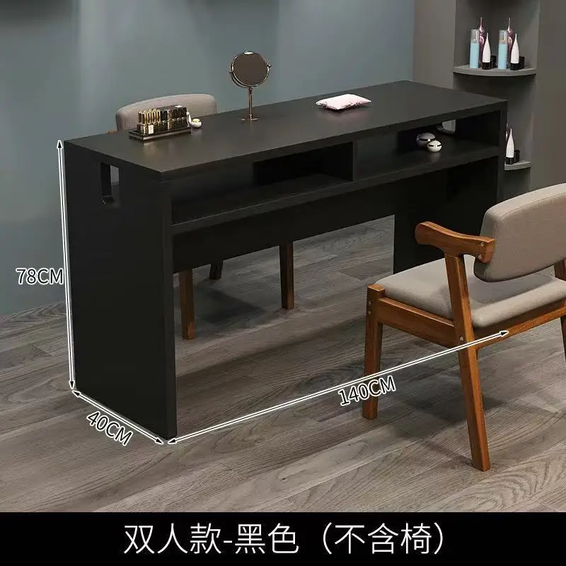 

Модернизированный утолщенный стол для дизайна ногтей в стиле ретро, одиночный двойной магазин для дизайна ногтей, специальный американский стол