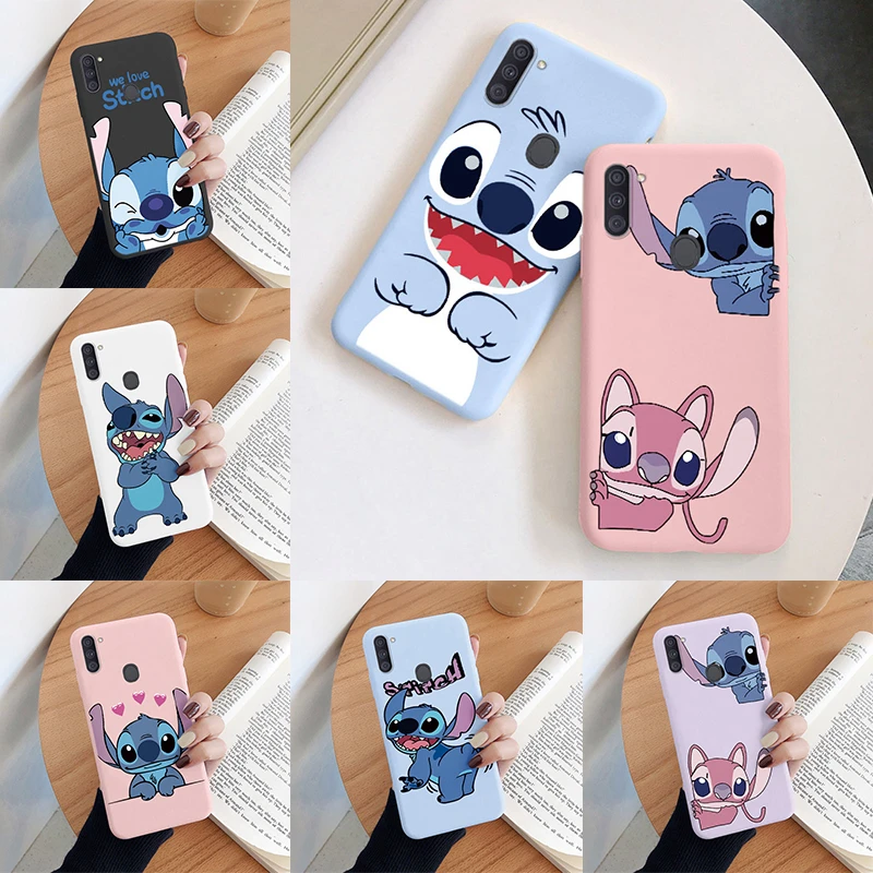 Lilo Stitch Phone Case For Samsung Galaxy A11 M11 Camera Protect Soft Cover Silicone Cute Cartoon Funda For Samsung A 11 Capa