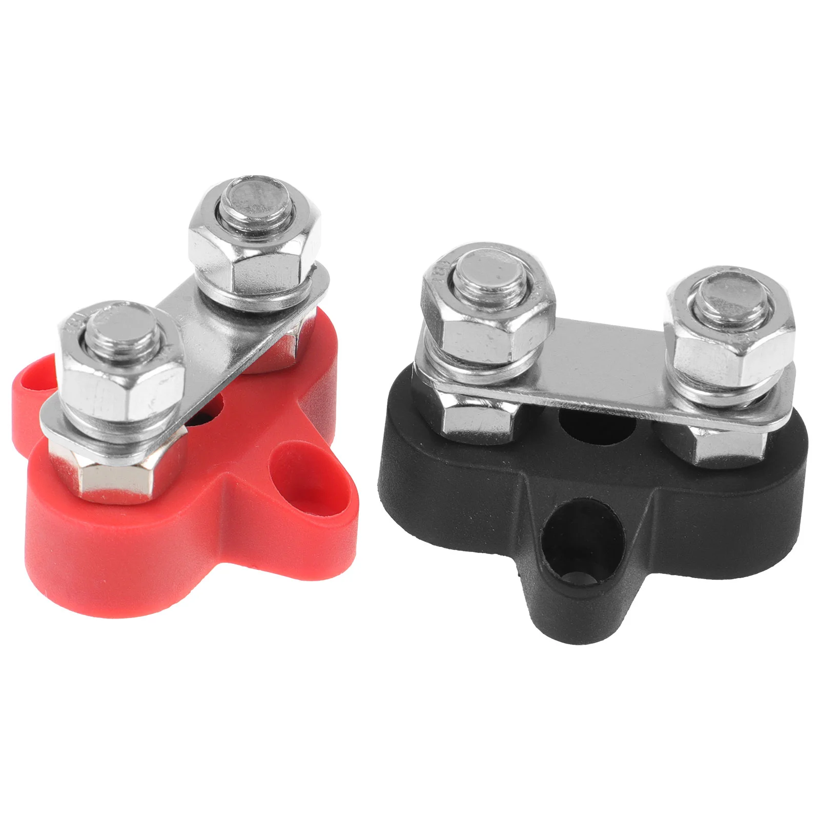 

2 Pcs Car Terminals Distribution Bus Bar Boating Block Stud Stainless Steel for Auto Strips