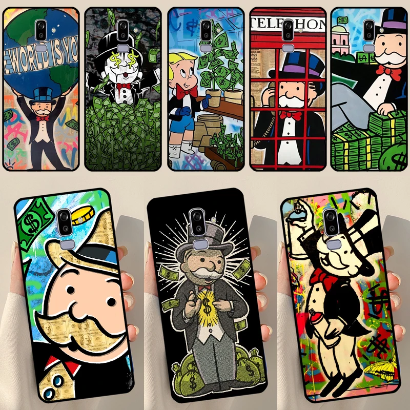 Dollar M-Monopolys Case For Samsung Galaxy J1 J3 J7 J5 2016 A3 A5 2017 J8 A7 A9 J4 J6 A6 A8 Plus 2018 Cover