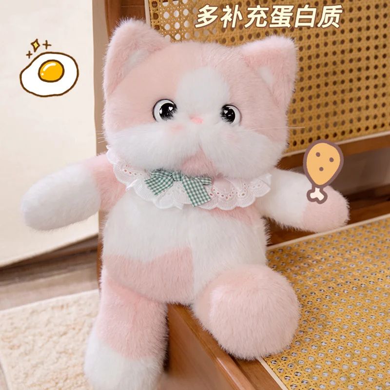 ของเล่นแมวนุ่มตุ๊กตาแมวตุ๊กตาสัตว์สําหรับเด็กผู้หญิงน่ารัก Kitty Cuddle ของเล่นสําหรับของขวัญวันเกิดที่ดีที่สุดสําหรับผู้หญิง