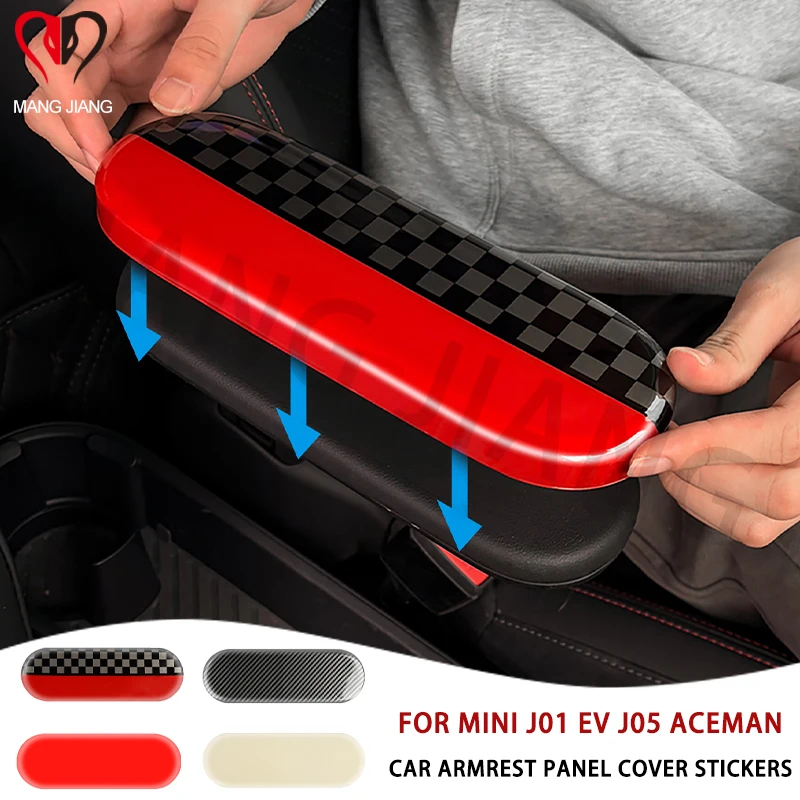 

Car Center Console Storage Box Armrest Cover Stickers For Mini Cooper E SE J01 EV J05 Aceman 2024 2025 Interior Accessories