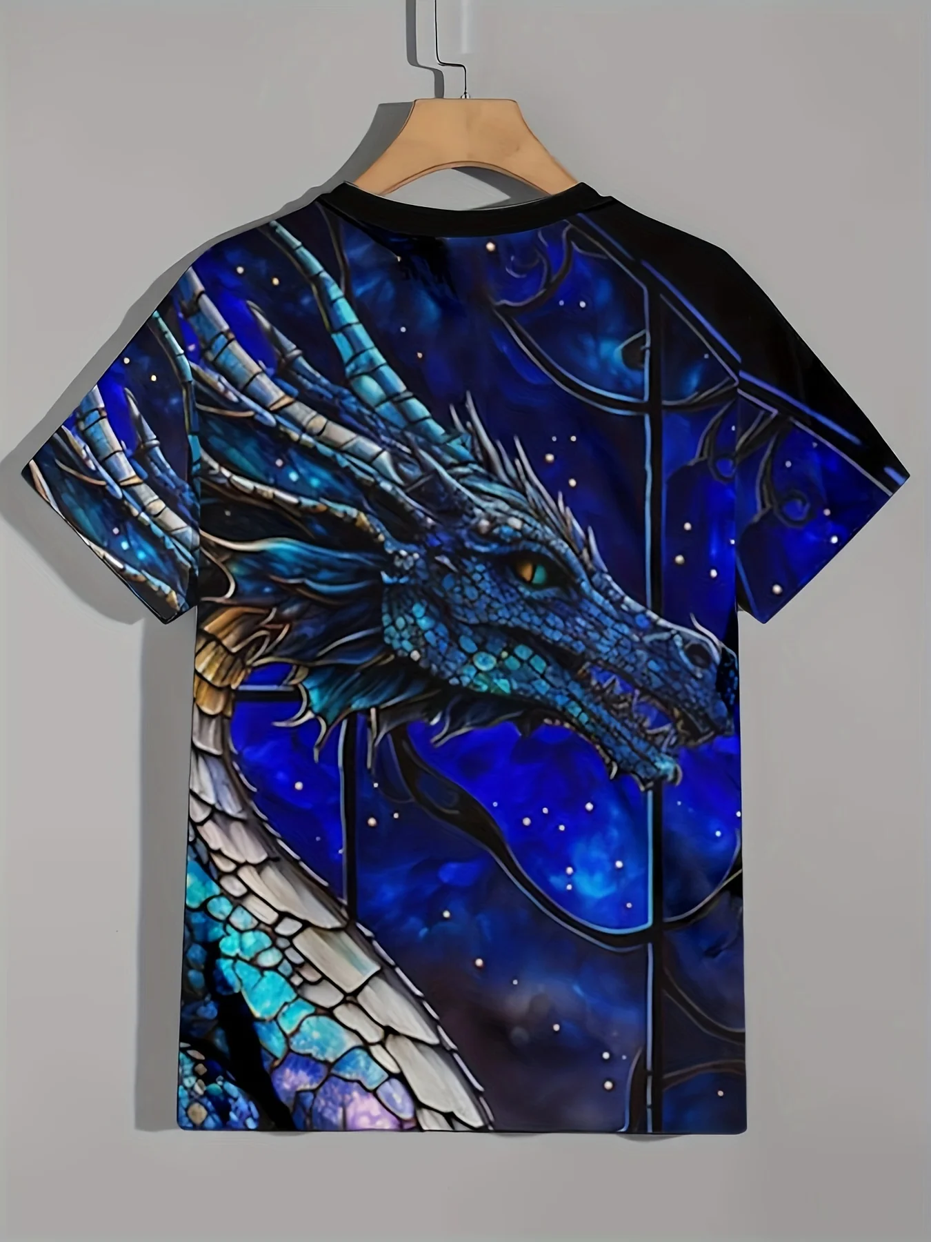 Kinderbekleidung T-Shirts für Jungen, kurzärmeliges Kinder-T-Shirt, stilvoller 3D-Drachen-Grafik-Druck, lässige Mädchen-Sommerkleidung, Oberteile – Detail 8