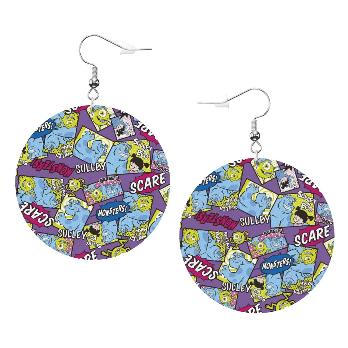 

Серьги-подвески из ПВХ-кожи с изображением персонажей из мультфильма «Университет монстров», украшения для женщин, подарок жене, маме