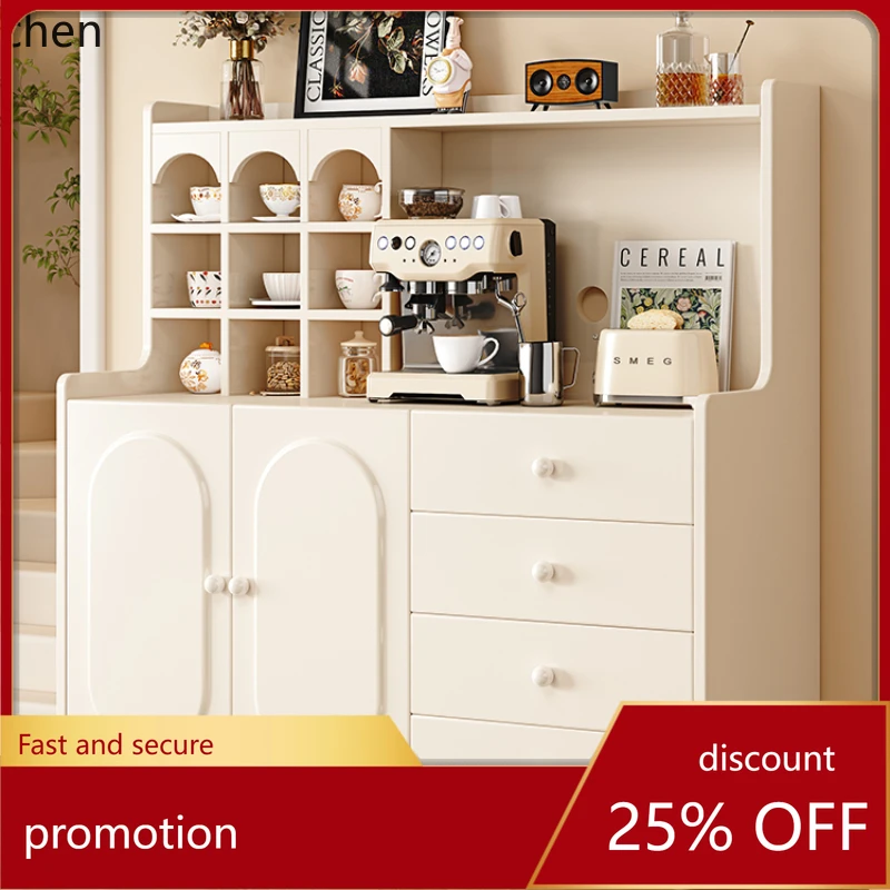 ZML Dining Side Living Room Wall Locker Kitchen Short Cabinet Solid Wood Tea Cabinet Household Storage Coffee Machine Cabinet