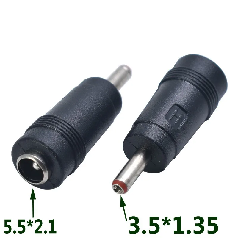 2PCS 5,5 X 2,1 mm Adapter Vrouwelijke Stekker naar DC 4,0 X 1,7 mm 3,5 X 1,35 mm Jack Stroomconnector Laptop Converter Adapter Stekker