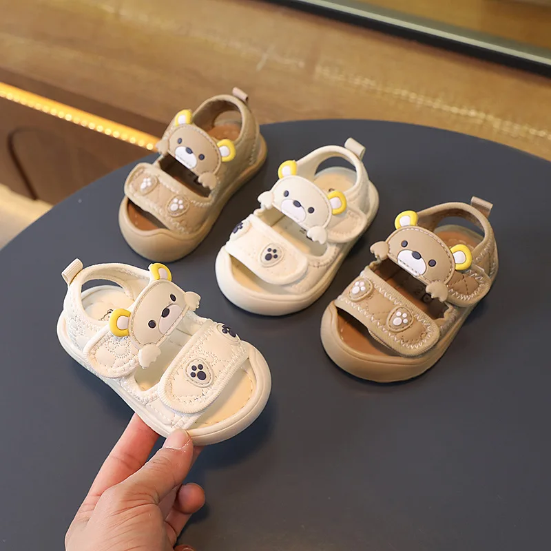 

Summer1One2Baby Boy Toddler Soft Bottom Closed Toe Cute Cartoon Sandals