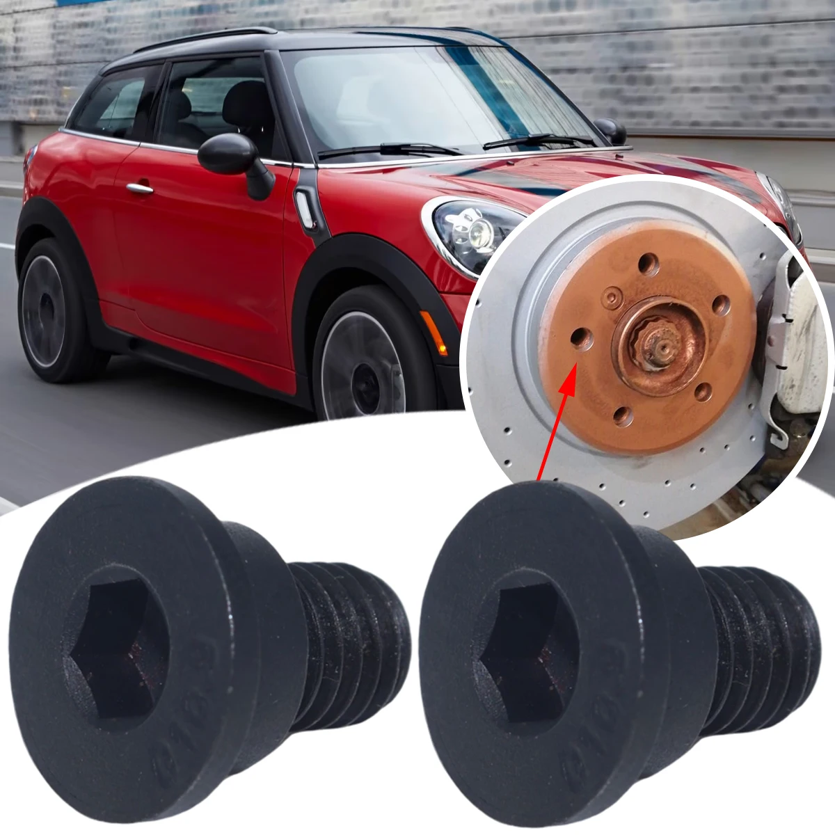 

For Mini Cooper ALL4 Clubman Countryman Paceman 2013- Brake Disc Retaining Screws M8X14 Rotor Hex Mount Countersunk Bolt Parts