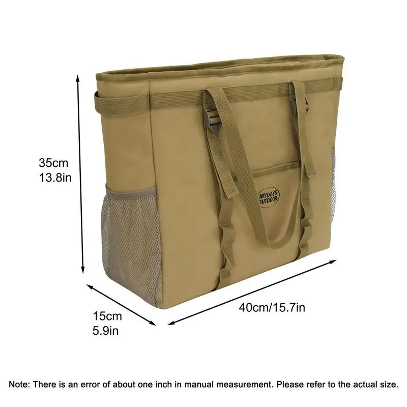 Folding Picnic Camping Lunch Bags Insulated Cooler Bag Cool Hamper Outdoor Portable Storage Basket Bag Box For Beach Travel Car