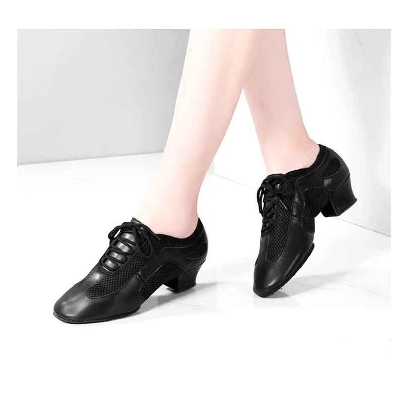 Latin Dance Shoes Square Ladies Modern Dance Shoes Soft Exercise Teacher Dance Shoes For Women Breathable Sneakers Ballroom