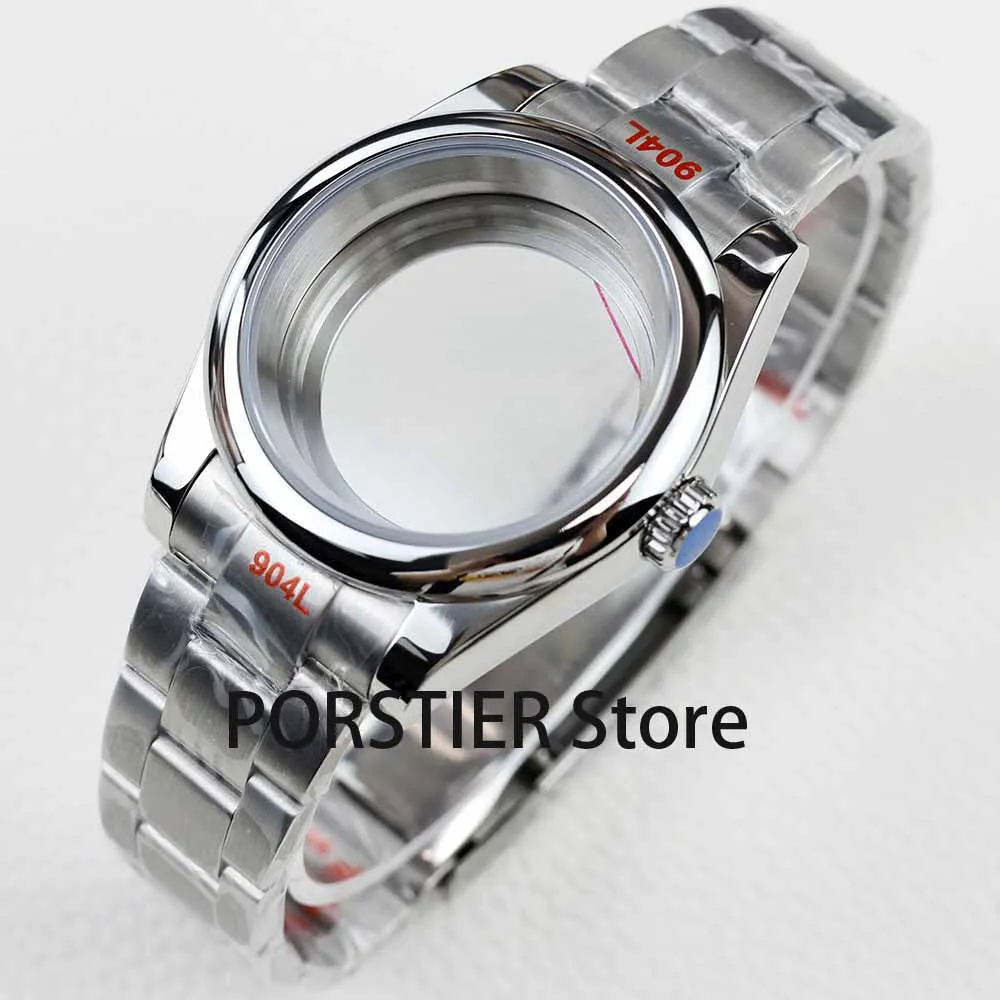 NH35 Watch Cases 36mm/39mm Stainless steel Oyster Bracelet Waterprpoof for NH35 NH36 movement 28.5mm Dial Datejust Watch Case