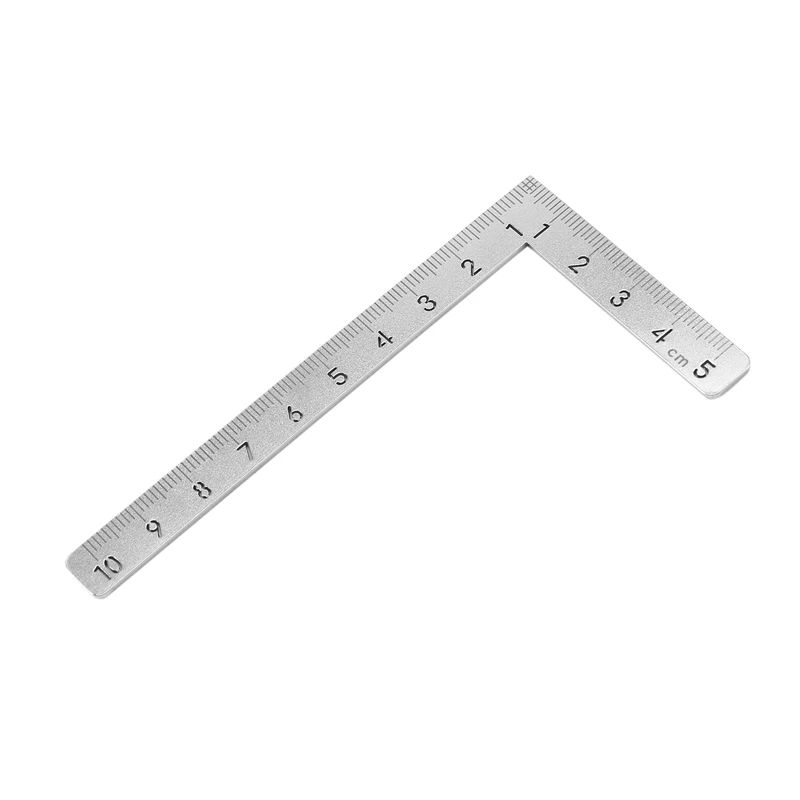 Mini Square 10X5cm 90 Degree Stainless Steel Angle Ruler Small Turning Ruler Woodworking